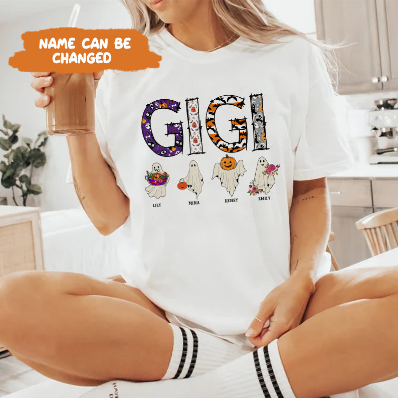 Petthouse | Personalized Halloween Mama Shirts, Halloween Gigi Shirt, Spooky Mimi Shirt Gift For Her