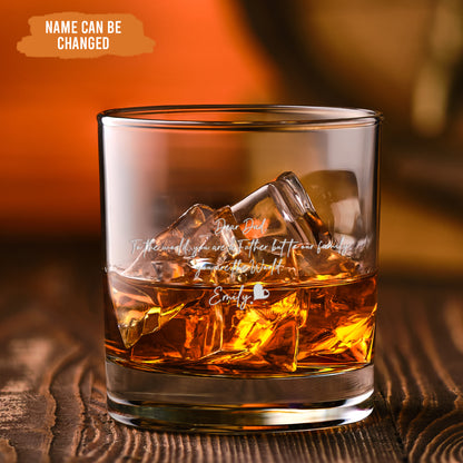 Petthouse | Custom Dear Dad Whiskey Glass, Engrave Message On Bottom Rock Glass, Gifts For Dad