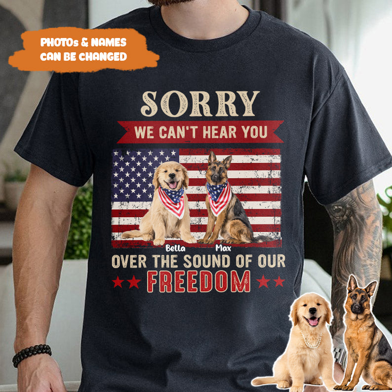 Petthouse | Custom Dog Happy 4th July Sound Of Freedom Dog Shirt, Independence Day, Gift Dog Lovers