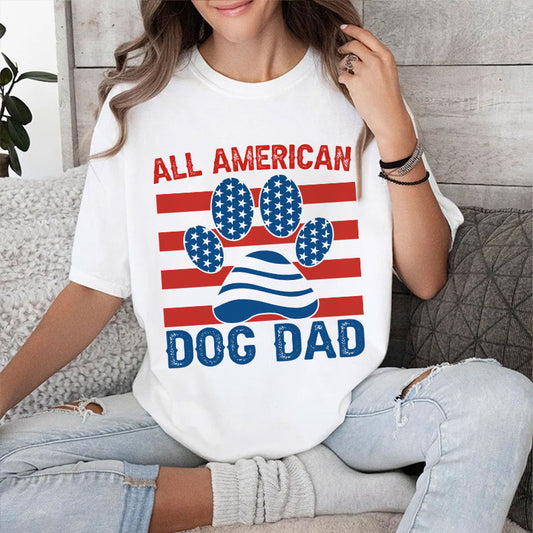 Petthouse | Father's Day Dog Lover Shirt, 4th Of July Shirt,  American Dog Dad Independence Day