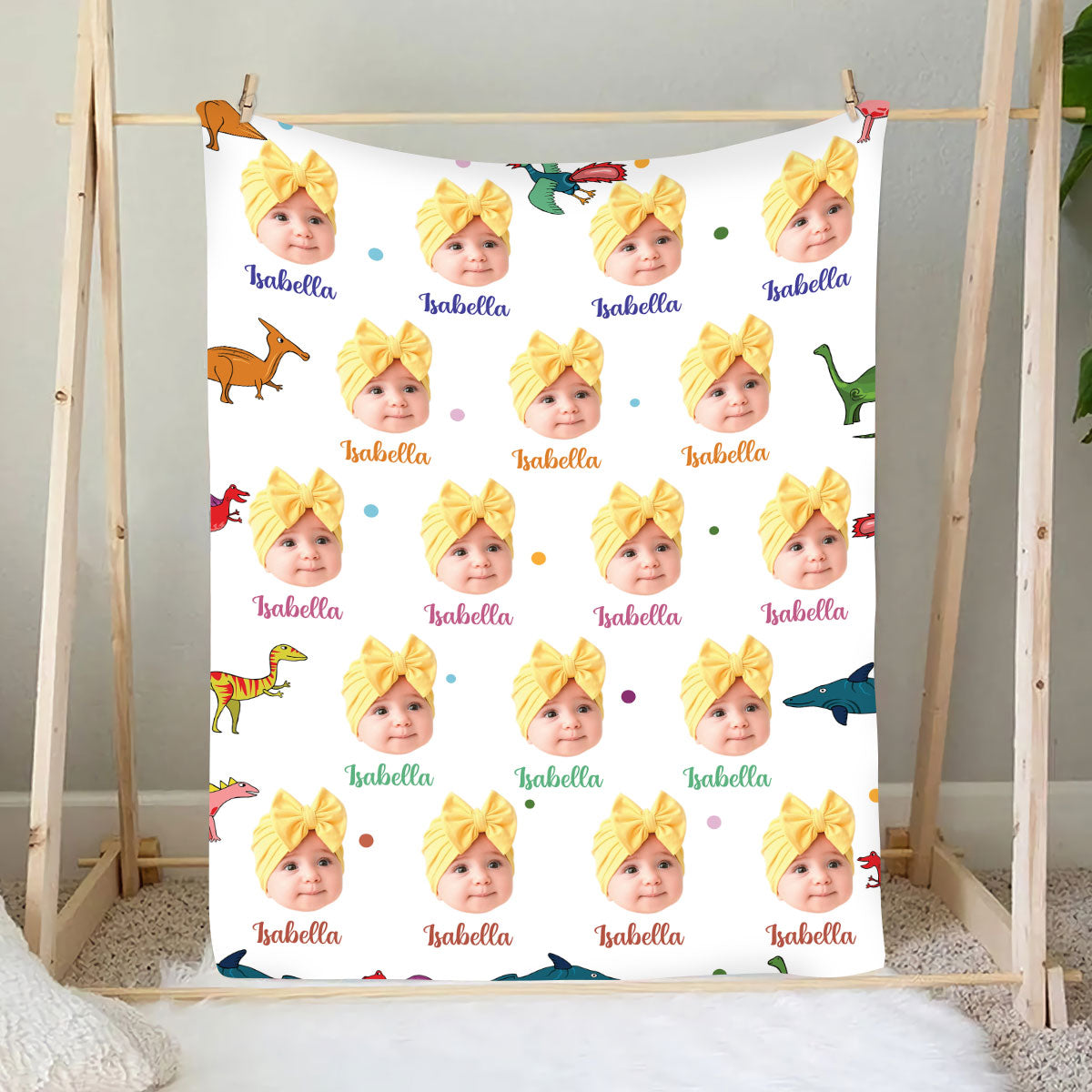 Petthouse | Custom Photo Baby Face Throw Blanket To My Daughter, Newborn Baby Travel Blanket For Little Sister