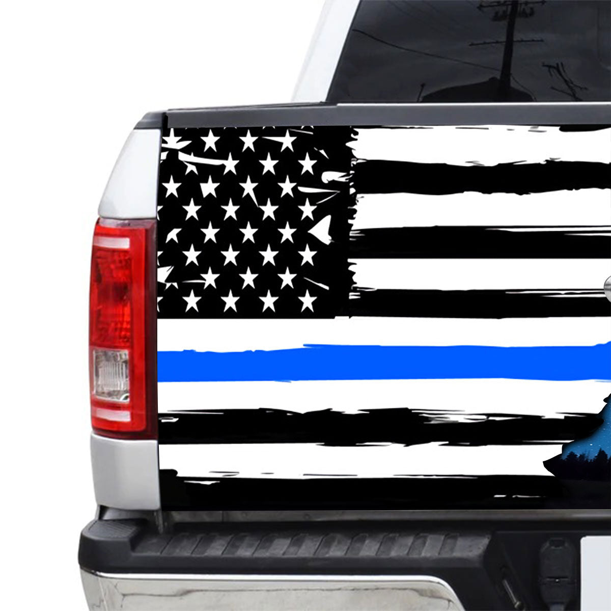 Petthouse | Tailgate Wrap Police Dog Police Tailgate Decals Doberman Pinscher The Thin Blue Line Tailgate Wrap