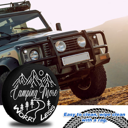 Petthouse | Camping Spare Tire Cover Minimalist Camping Mountains Wheel Tire Covers Camping