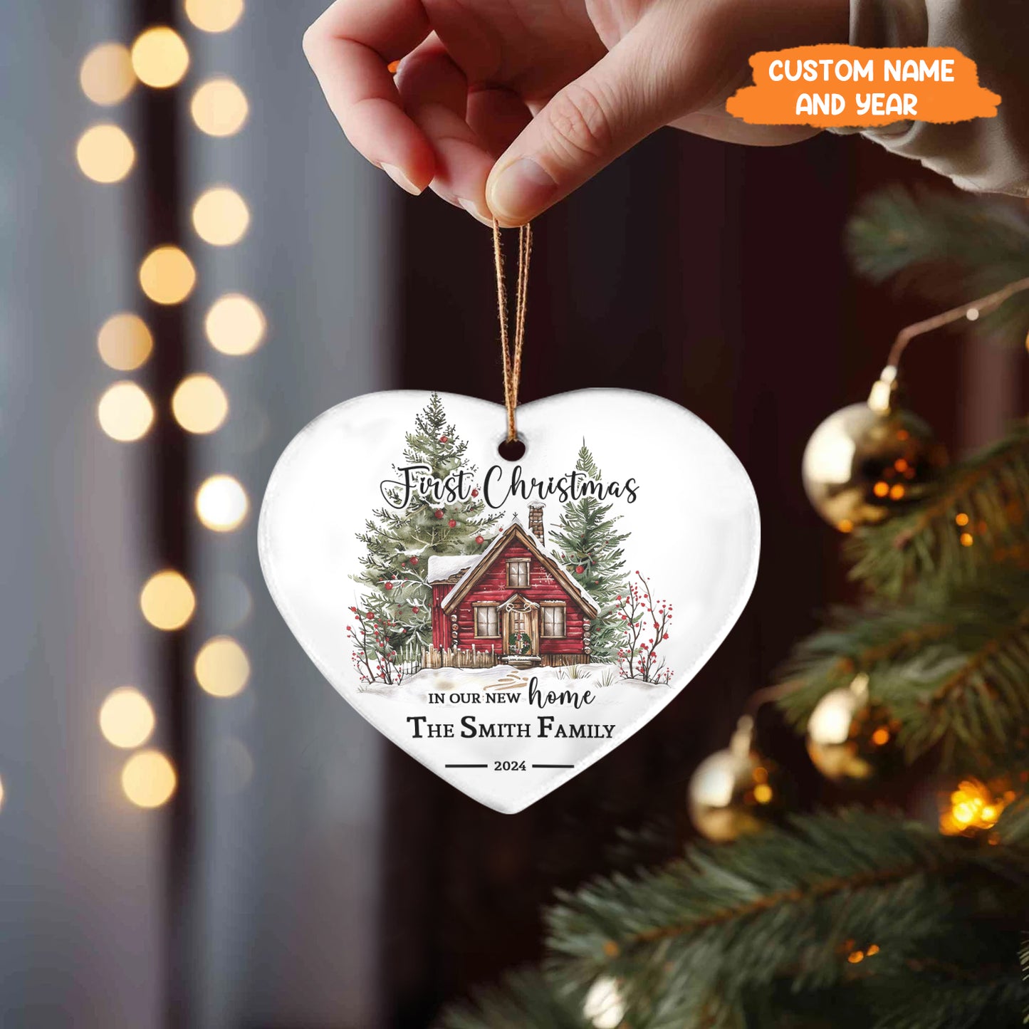 Petthouse | First Christmas In Our New Home Ceramic Ornament, Christmas Ornament, First House Ornament