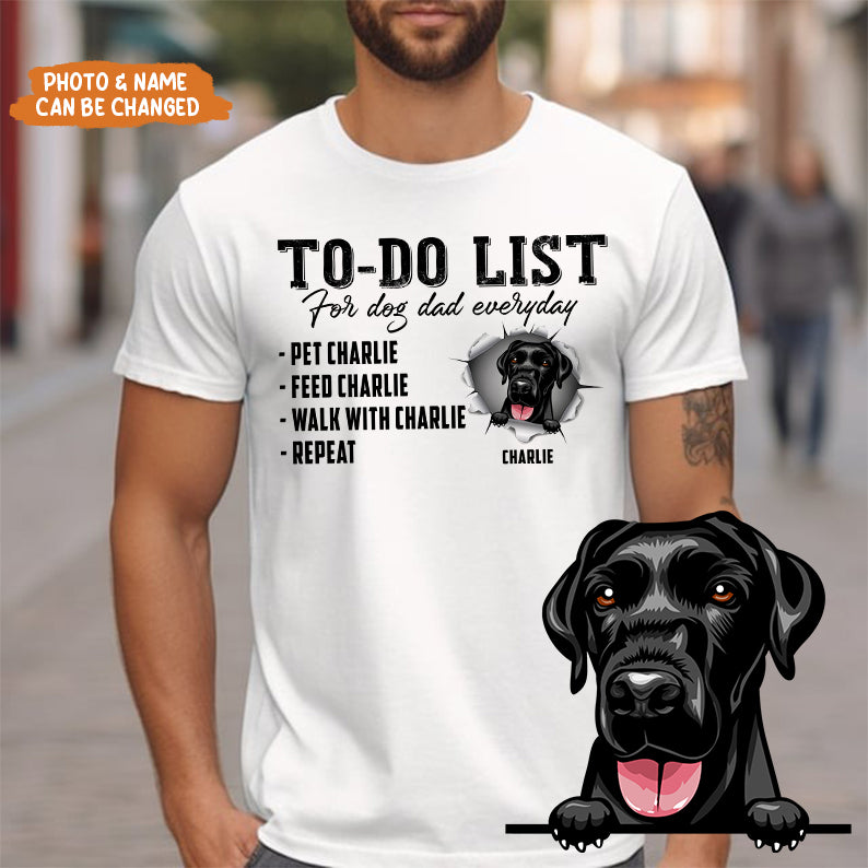 Petthouse Customized Dog Men, Dog Dad To Do List Men Novelty Shirt, International Dog Father Gift