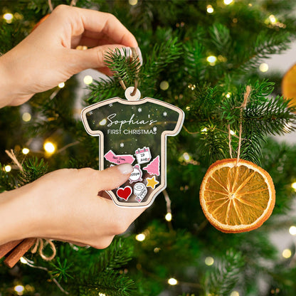 Petthouse | Personalized Baby's First Christmas Ornament, 1st Baby Christmas, Newborn Gift, Shake Babies