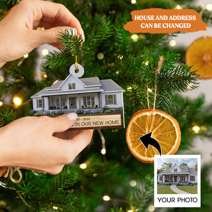 Petthouse | Custom First Christmas In Our New Home Ornament, House Address Ornament, New Home Keepsake