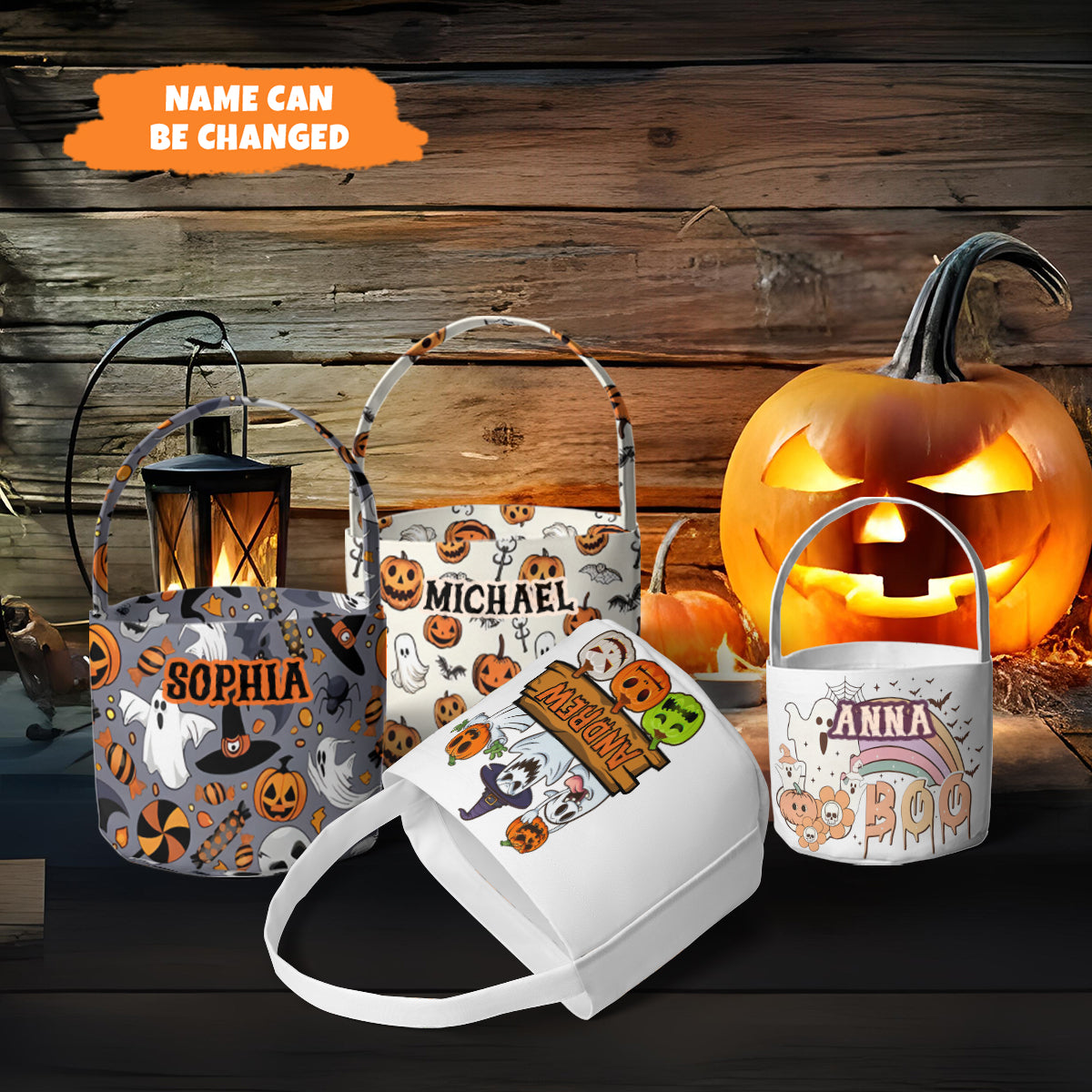 Petthouse | Personalized Halloween Bag, Kids Trick Or Treat Bag, Halloween Candy Bag, Halloween Treat Bag