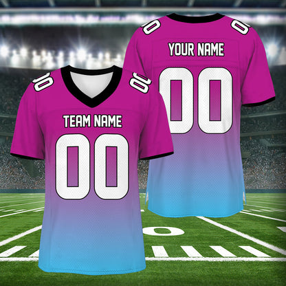 Petthouse | Custom Football Team Jersey Shirt, Personalized Football Jersey, V-neck Short Sleeve Jersey Shirt, Football Jerseys