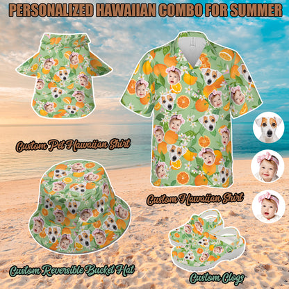 Petthouse | Personalized Man's All-over Print Hawaiian Shirt, Custom Gifts From Son And Daughter