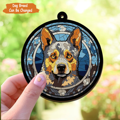 Petthouse | Personalized Dog Stained Glass Effect Suncatcher, Loss Of Pet Sympathy Gift, Pet Memorial Gift