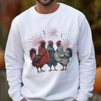 Petthouse | Patriotic Usa Chicken Shirt, Retro American 4th Of July Shirt, Independence Day