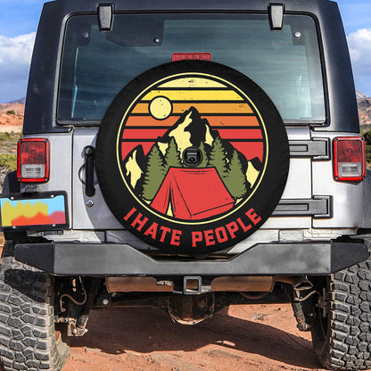 Petthouse | Spare Tire Cover I Hate People Cover Waterproof Wheel Protector Fit  Camping Tire Cover