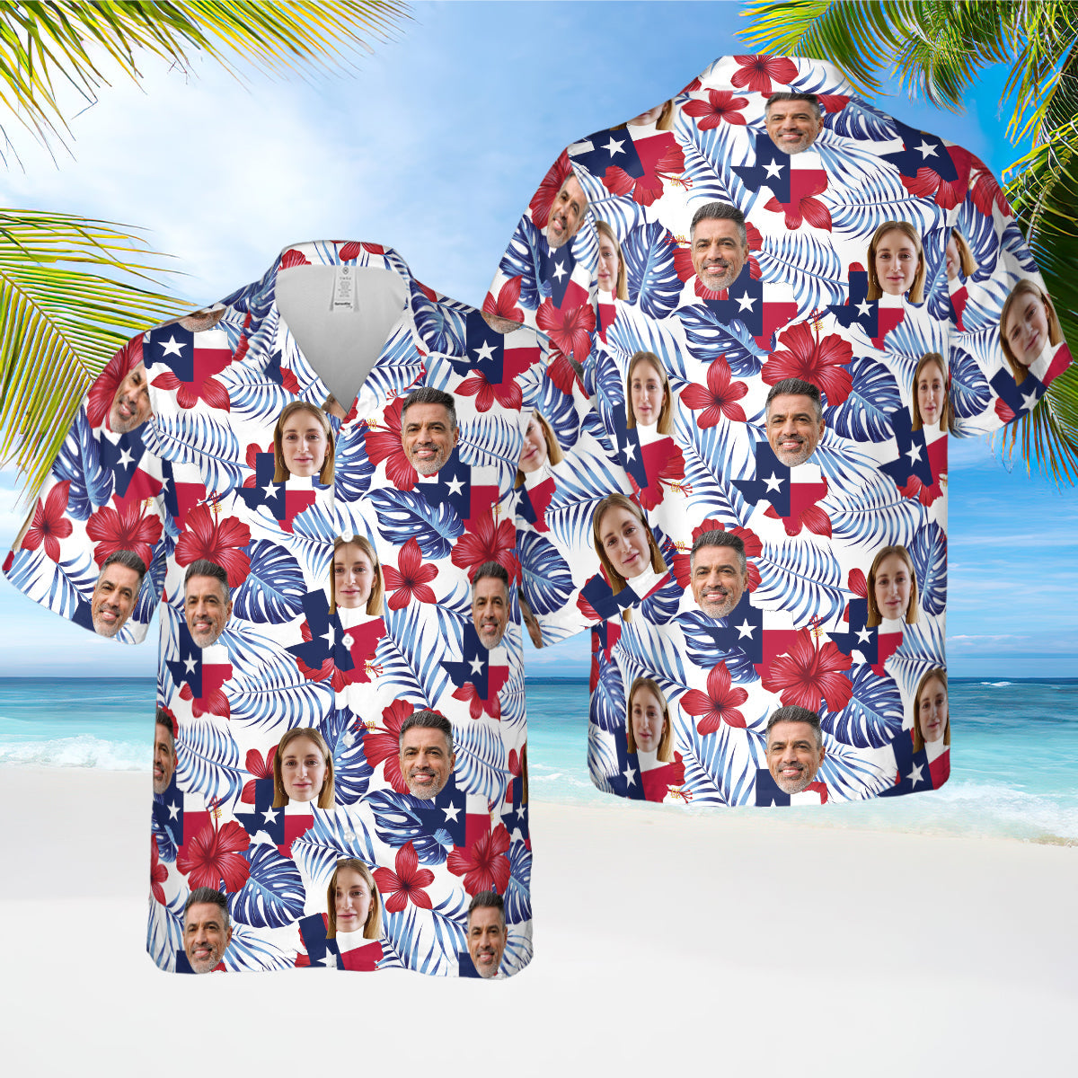 Petthouse | Custom Photo Hawaiian Shirt, Texas Hawaiian Shirt, Tropical Aloha Short Sleeve Button Down, Texas Shirt