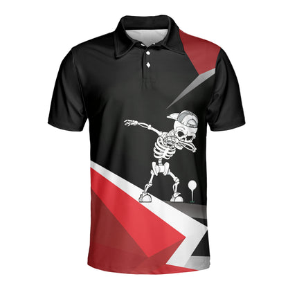 Petthouse | Dabbing Skull Polo Shirt Eat Sleep Golf And Repeat Golf Lover Gift Polo Shirt