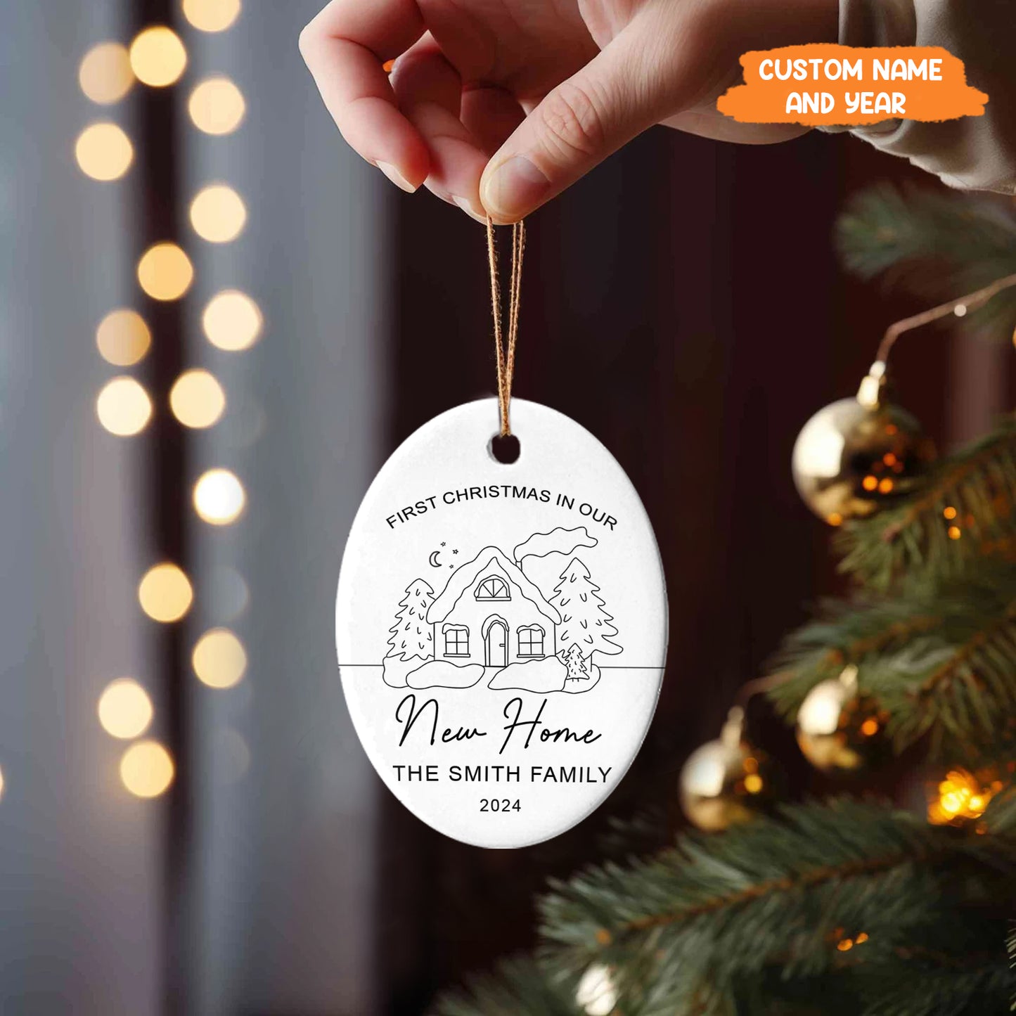 Petthouse |  Personalized First Christmas In Our New Home 2024, Housewarming Gift, Christmas Ornament