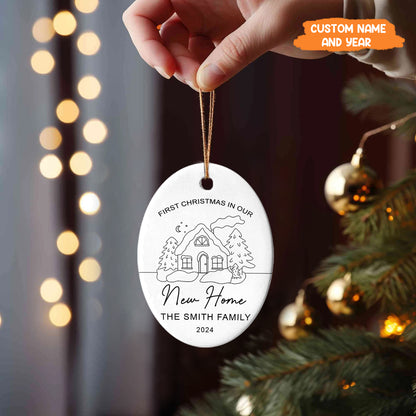 Petthouse |  Personalized First Christmas In Our New Home 2024, Housewarming Gift, Christmas Ornament