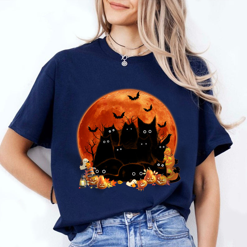 Petthouse | Cat Halloween Classic Tshirt, Spooky Halloween, Halloween Cat Shirt, Cat Lovers