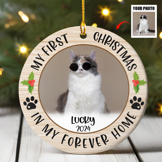 Petthouse | Custom Photo Puppies First Christmas Ornament, Pet Christmas Ornament, Dog's 1st Xmas Keepsake