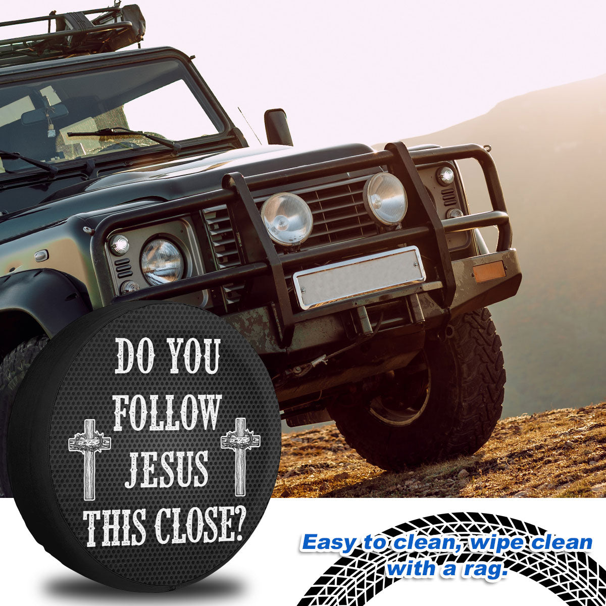 Petthouse | Jesus Christian Spare Tire Cover Car Accessories Truck Decoration Christmas Gift Family And Friends Gift