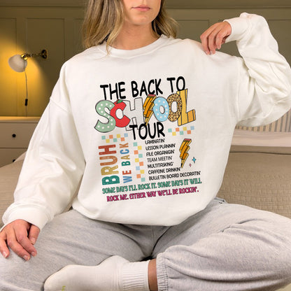 Petthouse | The Back To School Tour Shirt, Bruh We Back T Shirt, Teacher T Shirt, School Doodles