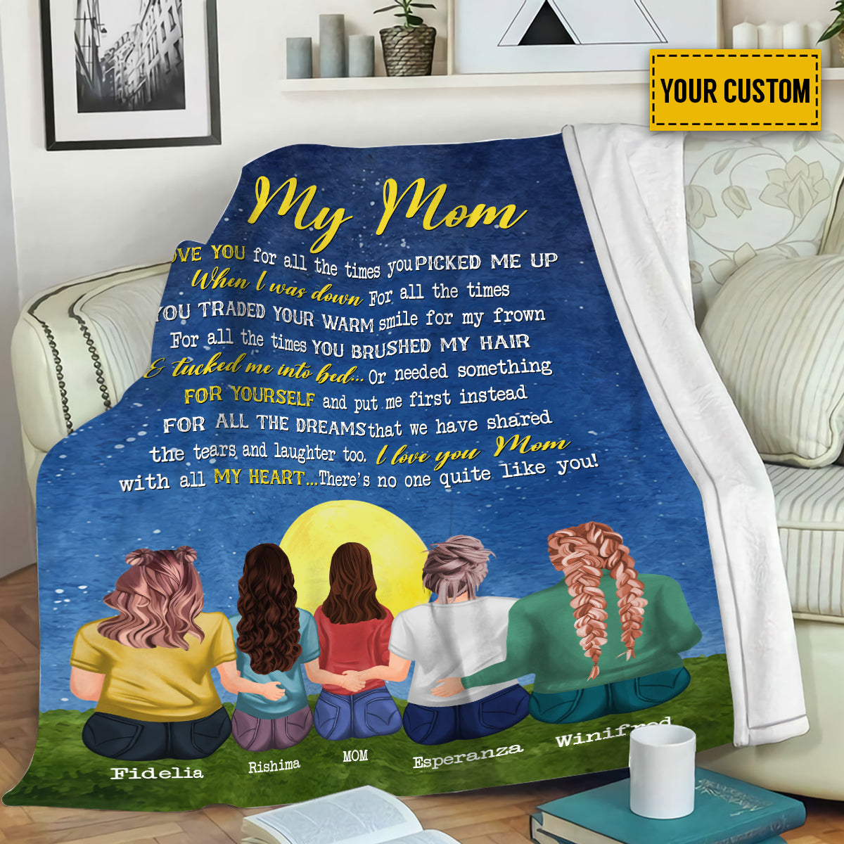 Petthouse | Personalized To My Mom Travel Blanket, I Love You For All The Times, Funny Mother's Day Throw Blanket