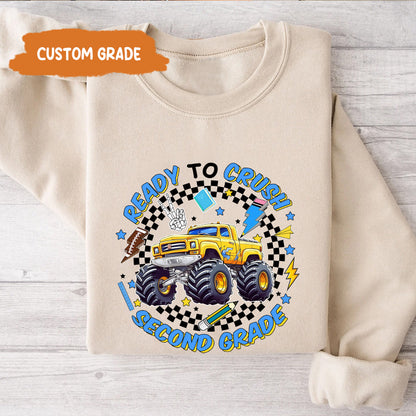 Petthouse | Custom Back To School Shirt For Boys, Cool Monster Truck, First/ Second Grade Shirt