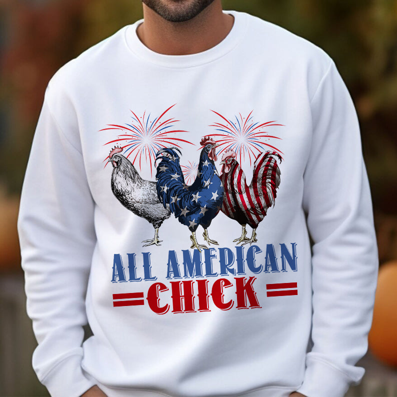 Petthouse | Patriotic Usa Chicken Shirt, Retro Chicken American 4th Of July Tshirt, Independence Day