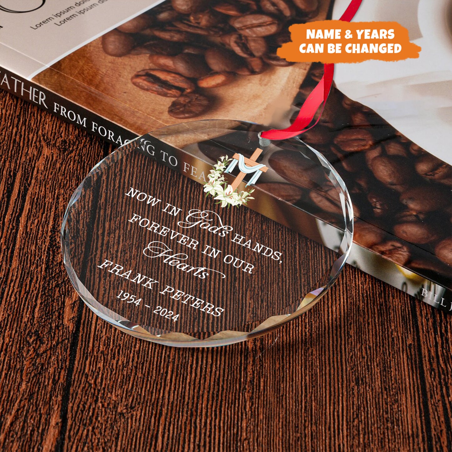 Petthouse | Personalized In Loving Memory Christmas Ornament, Christmas Memorial Glass Ornament, Xmas Gift