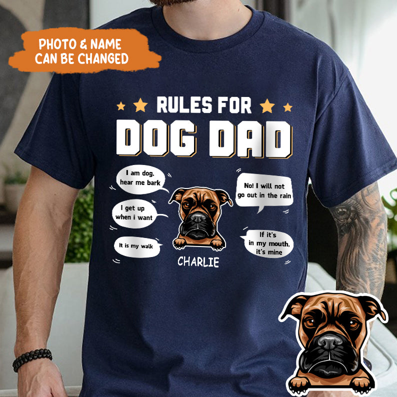 Petthouse | Personalized Dog Rules For Dog Parent Shirt, Funny For Dog Dad Dog Lover Dog Owner