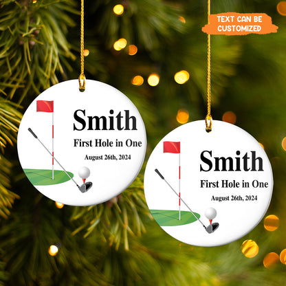 Petthouse | Personalized Golf Ornament, Hole In One Custom Text, Proud Golfer, Christmas Gift For Golf Lover