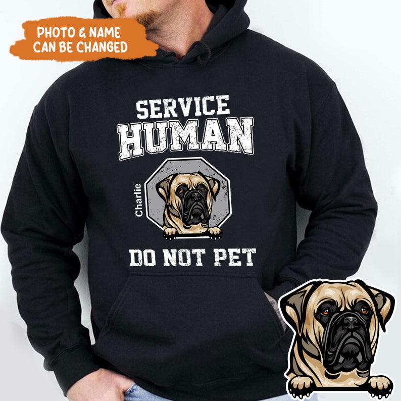 Petthouse | Service Human Dog Dad Personalized T-shirt, Father's Day Gift, Dog Dad Shirt