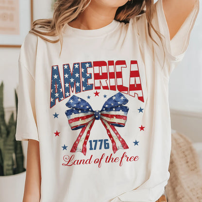 Petthouse | America Land Of The Free Shirt, Womens July 4 Patriotic, Memorial Day