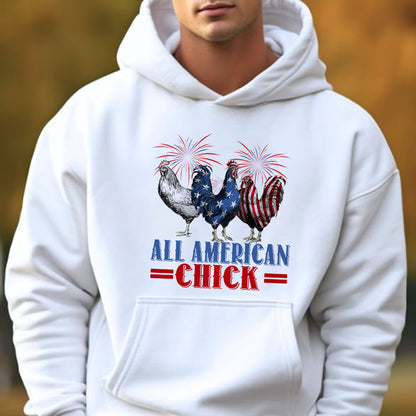 Petthouse | Patriotic Usa Chicken Shirt, Retro Chicken American 4th Of July Tshirt, Independence Day