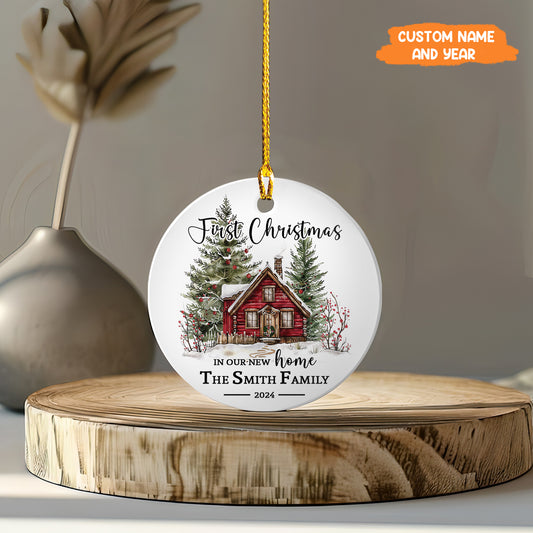 Petthouse | First Christmas In Our New Home Ceramic Ornament, Christmas Ornament, First House Ornament