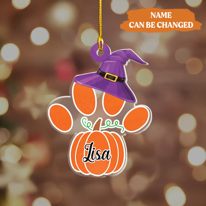 Petthouse | Dog Paw Ornament, Dog Halloween Hat Ornament, Christmas Ornament Decor, Pet Lovers Gift