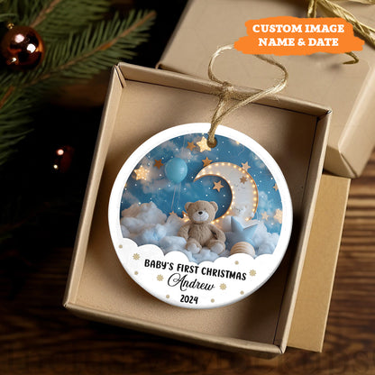 Petthouse | Personalized Baby's First Christmas Ornament 2024, Xmas Ornament, New Baby Gift, Baby Keepsake