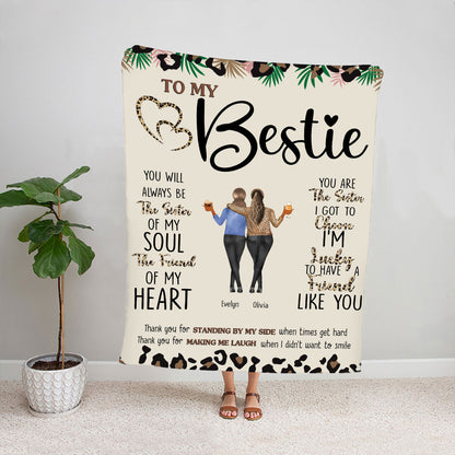 Petthouse | Customized To My Soulmate Soft Blanket, Best Friends Are The Sisters Chosen Keepsake From Bestie