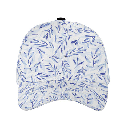 Petthouse | Leaves Pattern Classic Cap Golf Sports Blue Leaf Pattern Hat Wears Family Members And Friends Gift Idea