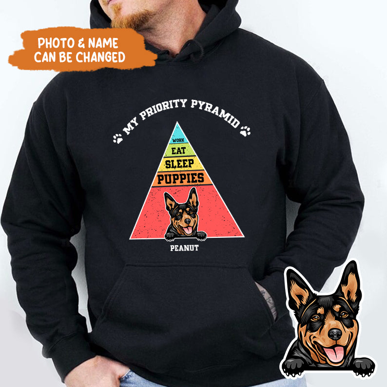 Petthouse | Personalized Dog My Priority Pyramid Funny Shirt, Personalized Custom Unisex T-shirt