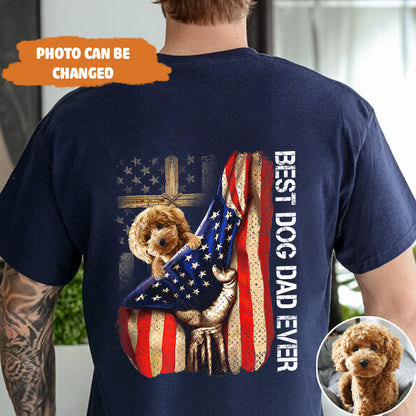 Petthouse | Personalized Dog Us Flag Happy Independence Day Shirt, Dog Dad American Pride Dog