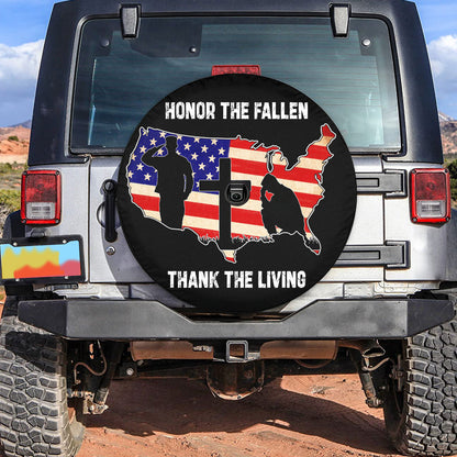 Petthouse | Veteran Spare Tire Cover Us Soldier Army Tire Protector Memorial's Day Gift Truck Decoration