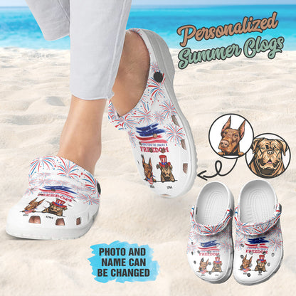 Petthouse | Personalized Dog 4th Of July Hawaiian Shirt, I'm Here For The Snacks & Freedom