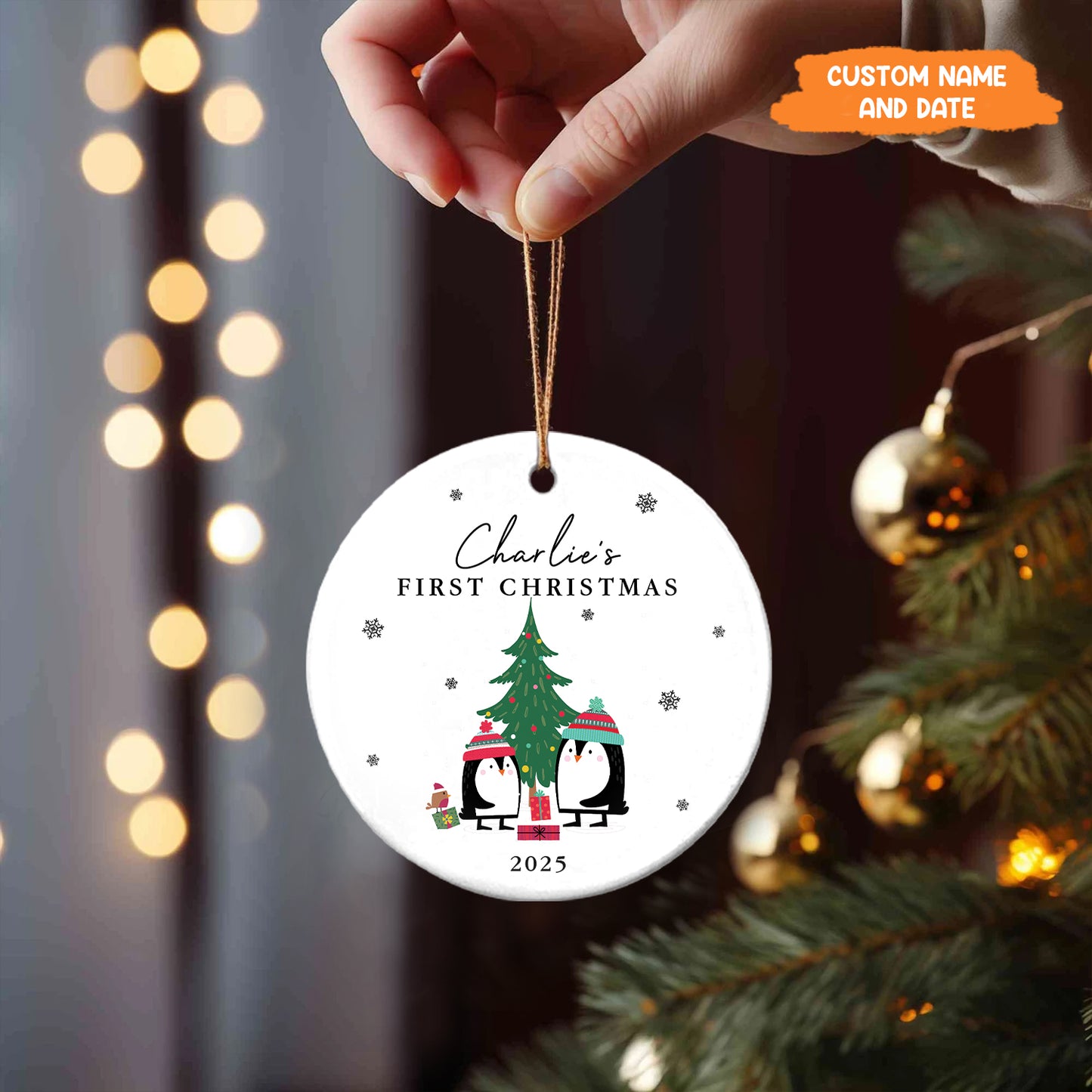 Petthouse | Personalized Baby's First Christmas Ornament 2024, First Christmas Ornament, Christmas Tree