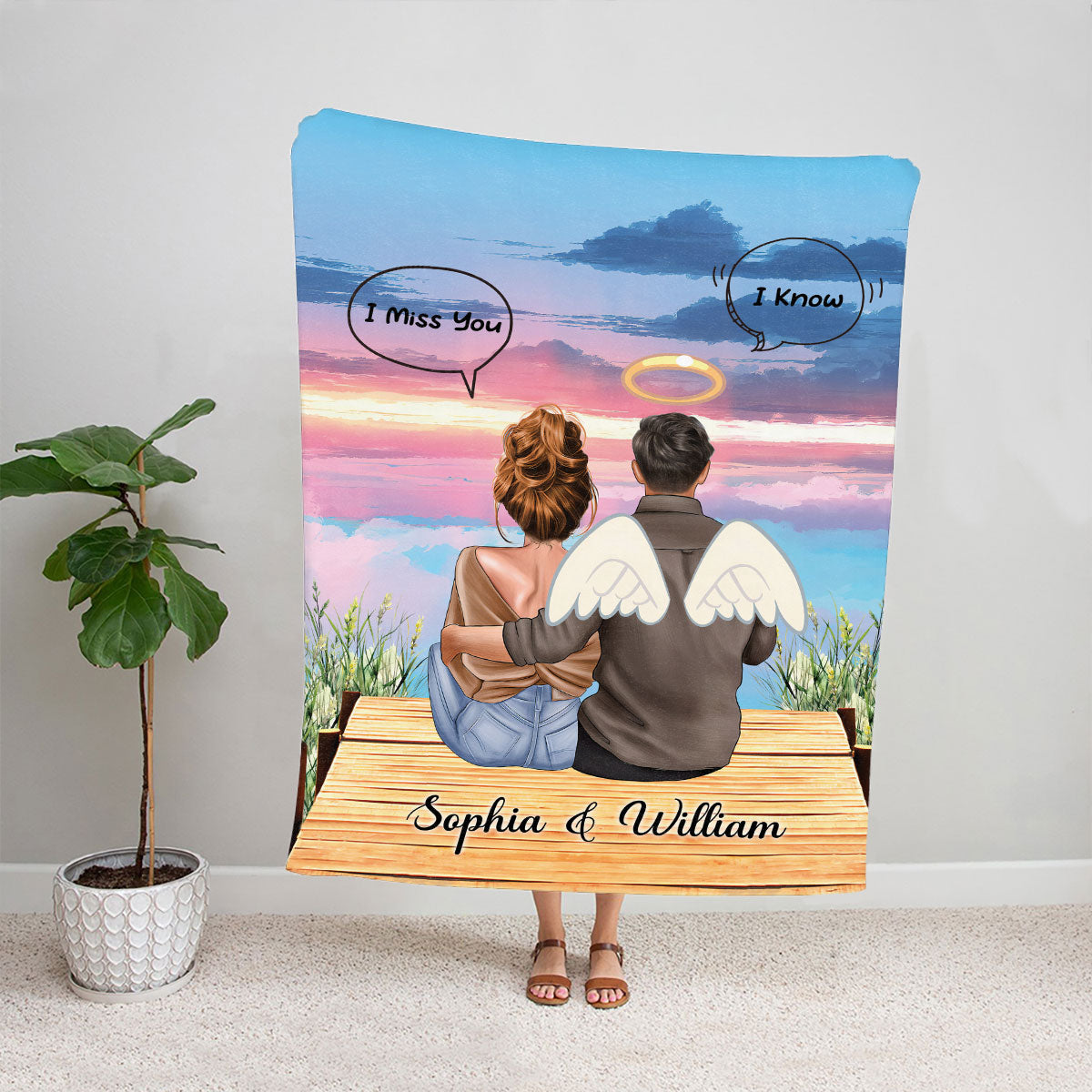 Petthouse | Customized Best Valentines Day Fleece Blanket, Still Talk About You Widow Middle Aged Couple Skin