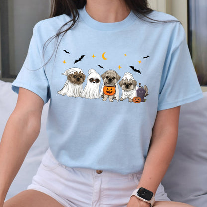 Petthouse | Funny Ghost Dog T-shirt, Halloween Cute Shirt, Spooky Season Gift, Dog Lovers Tshirt