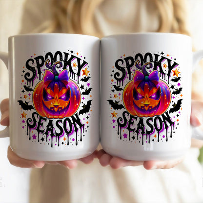 Petthouse | Spooky Season Halloween 3d Inflated Mug, Retro Halloween Mug, Pumpkin Coffee Mug