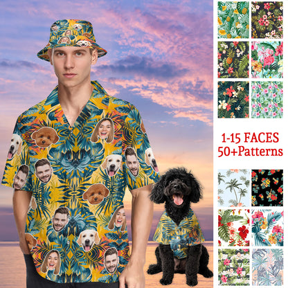 Petthouse | Custom Hawaiian Shirt With Face, Funny Summer Fattern Beach Gift Family