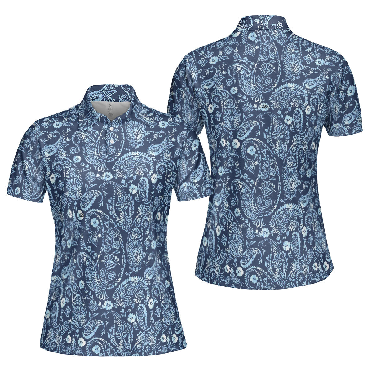 Petthouse | Paisley Pattern Floral Tribal Pattern Women's Polo Shirts Golfing Style Sports Lover