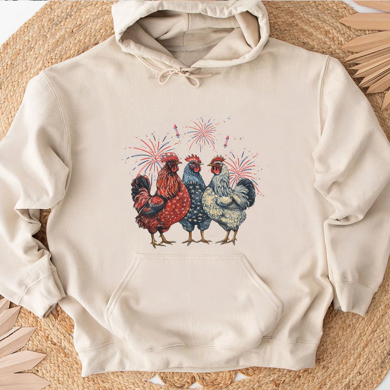 Petthouse | Patriotic Usa Chicken Shirt, Retro American 4th Of July Shirt, Independence Day